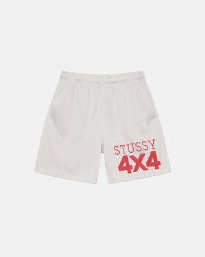 Stussy 4X4 Mesh Short Men Shorts Beige | CCZ-4241