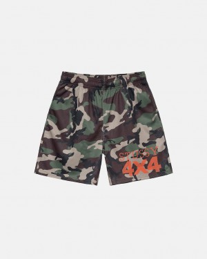 Stussy 4X4 Mesh Short Men Shorts Camo | HKC-6570