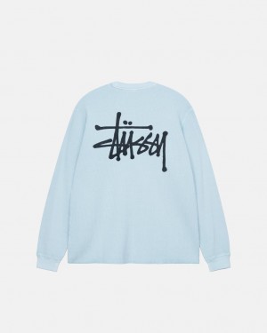 Stussy Basic Stock Ls Thermal Women Tops Light Blue | XVZ-3440