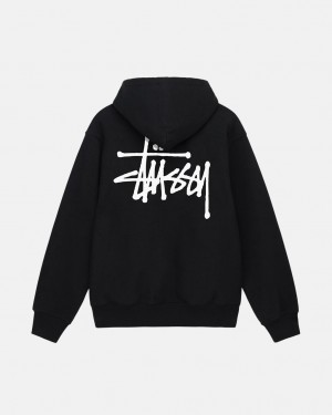 Stussy Basic Stussy Hoodie Women Hoodie Black | SZN-0660