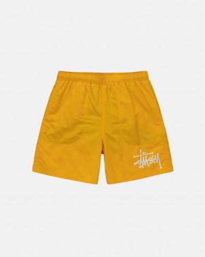 Stussy Big Basic Water Short Men Swimwear Yellow | XGO-2559