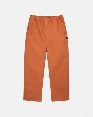 Stussy Brushed Beach Pant Men Pants Brown | VIF-4925