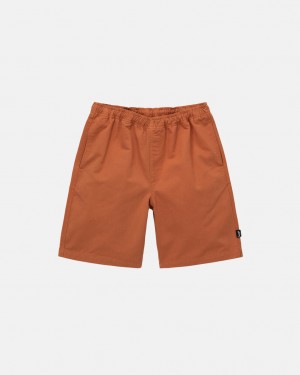 Stussy Brushed Beach Short Men Shorts Brown | FPX-5141