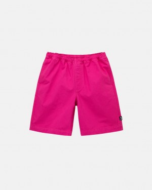 Stussy Brushed Beach Short Men Shorts Pink | AHL-3118