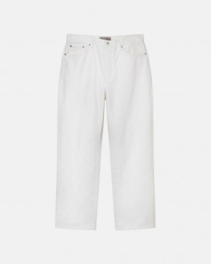 Stussy Classic Jean Overdyed Women Pants Beige | EXI-3419