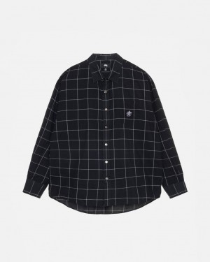 Stussy Light Weight Classic Shirt Men Shirts Black | BZA-6720