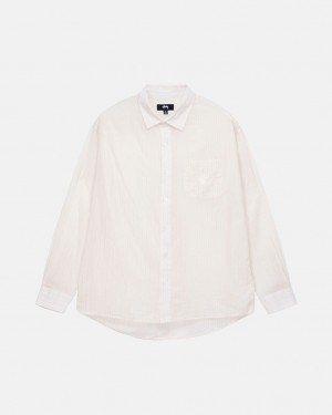 Stussy Light Weight Classic Shirt Men Shirts White | XUN-1523