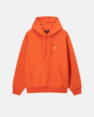 Stussy Overdyed Stock Logo Hoodie Men Hoodie Orange | IVJ-5938