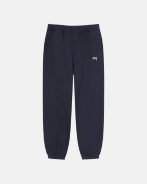 Stussy Overdyed Stock Logo Sweatpant Men Sweatpants Navy | RCV-5881