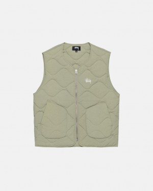 Stussy Recycled Nylon Liner Vest Men Vest Brown | PBP-7460