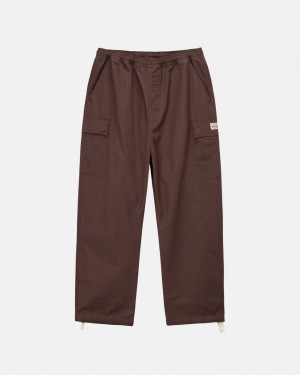 Stussy Ripstop Cargo Beach Pant Women Pants Brown | AUR-3148