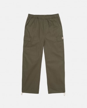 Stussy Ripstop Cargo Beach Pant Women Pants Olive | MYB-4162