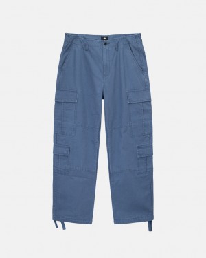 Stussy Ripstop Surplus Cargo Men Pants Blue | VQH-5668