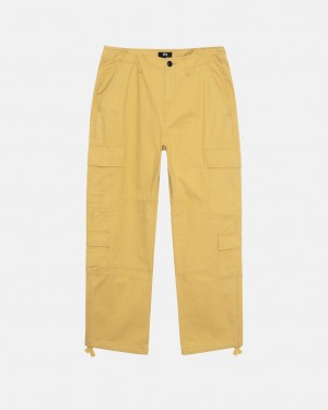 Stussy Ripstop Surplus Cargo Men Pants Yellow | EMI-9464