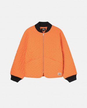 Stussy S Quilted Liner Jacket Men Jackets Orange | HXY-7935