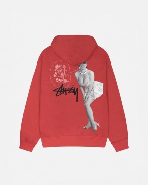 Stussy Skate Tough Hoodie Men Hoodie Red | OPC-2625