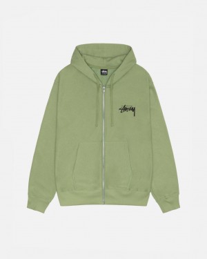 Stussy Skate Tough Zip Hoodie Men Hoodie Green | BQZ-6862