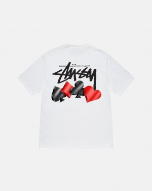 Stussy Suits Tee Men T Shirt White | QJZ-7860