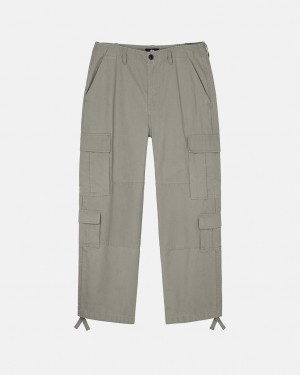 Stussy Surplus Cargo Ripstop Men Pants Olive | JEN-8030