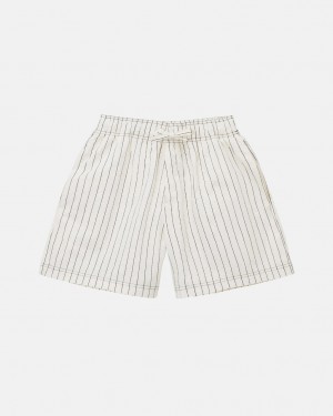 Stussy Tekla Poplin Pyjama Shorts Men Shorts Beige | ANH-4225