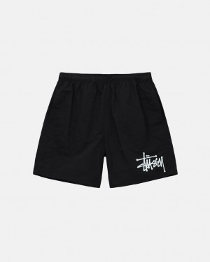 Stussy Water Short Big Basic Men Shorts Black | GCA-7114