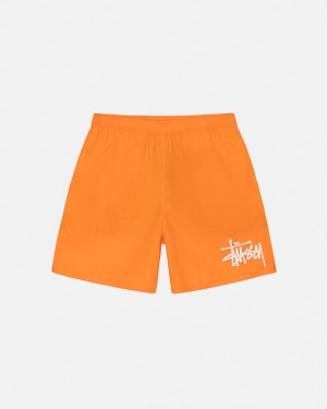 Stussy Water Short Big Basic Men Shorts Orange | QDJ-2949