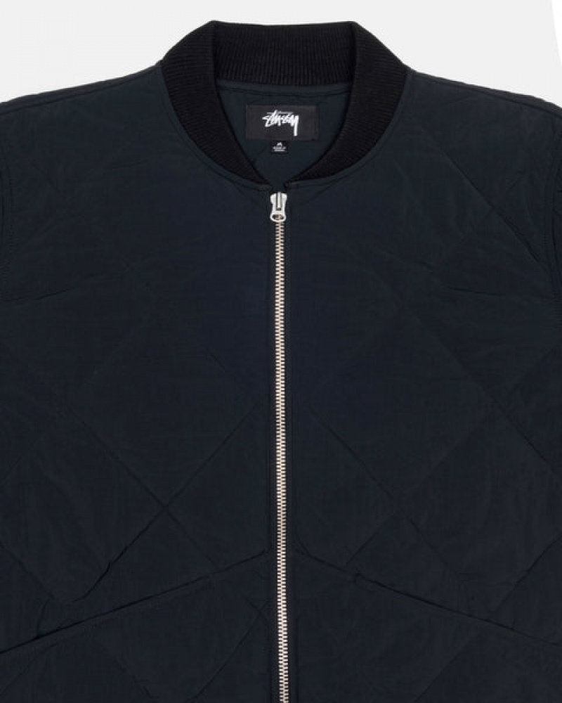 Stussy 8 Ball Quilted Liner Jacket Men Jackets Black | YRP-8064