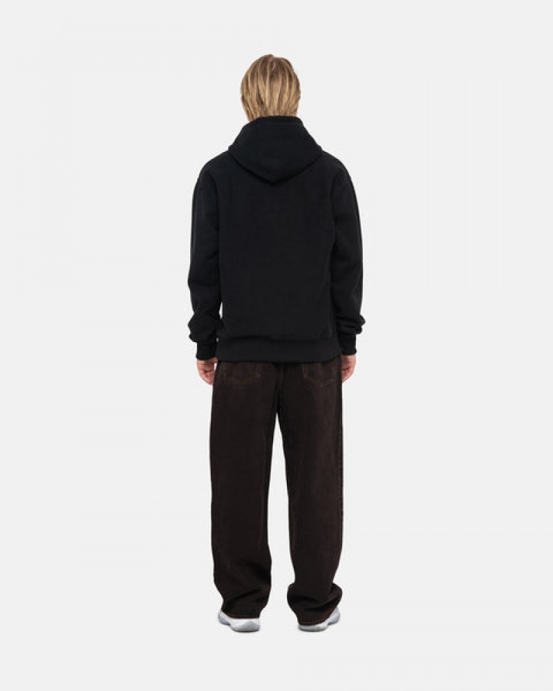 Stussy Basic Applique Hoodie Women Hoodie Black | LLK-9736