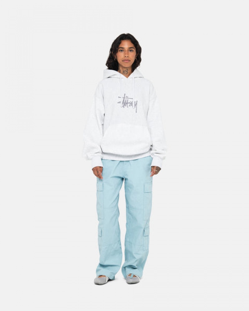 Stussy Basic Applique Hoodie Women Hoodie Grey | GRH-4533