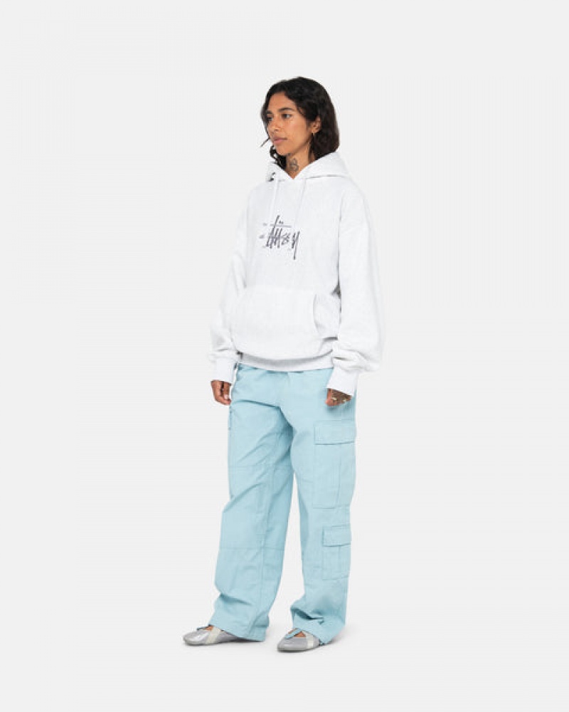 Stussy Basic Applique Hoodie Women Hoodie Grey | GRH-4533