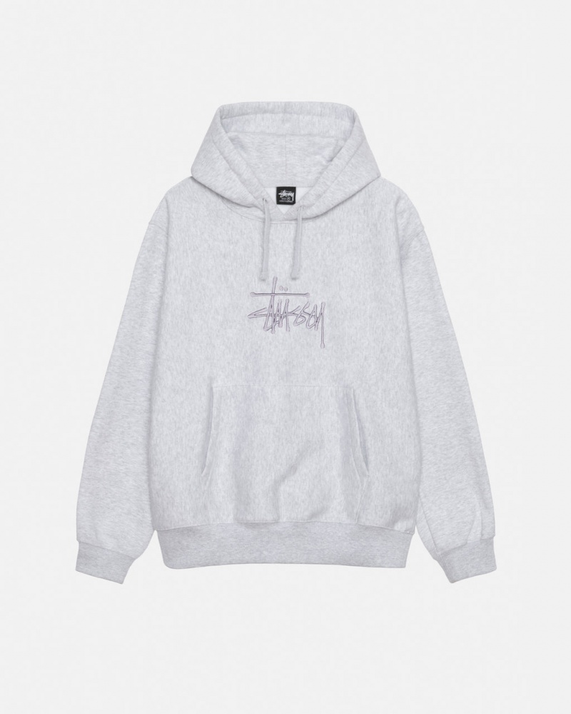 Stussy Basic Applique Hoodie Women Hoodie Grey | GRH-4533