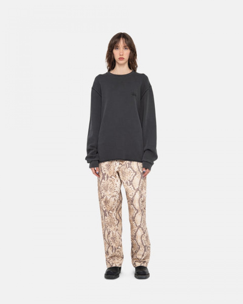 Stussy Basic Stock Ls Thermal Women Tops Black | OAN-5551