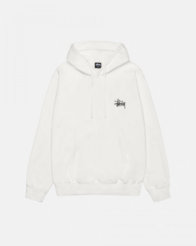 Stussy Basic Stussy Hoodie Pigment Dyed Men Hoodie Beige | NQW-5491