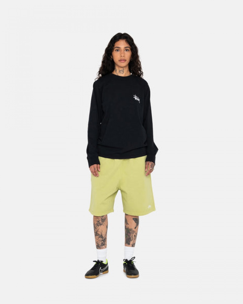 Stussy Basic Stussy Ls Tee Women T Shirt Black | MBL-1665