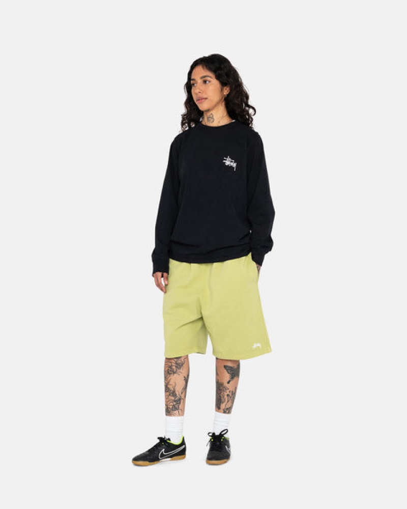 Stussy Basic Stussy Ls Tee Women T Shirt Black | MBL-1665