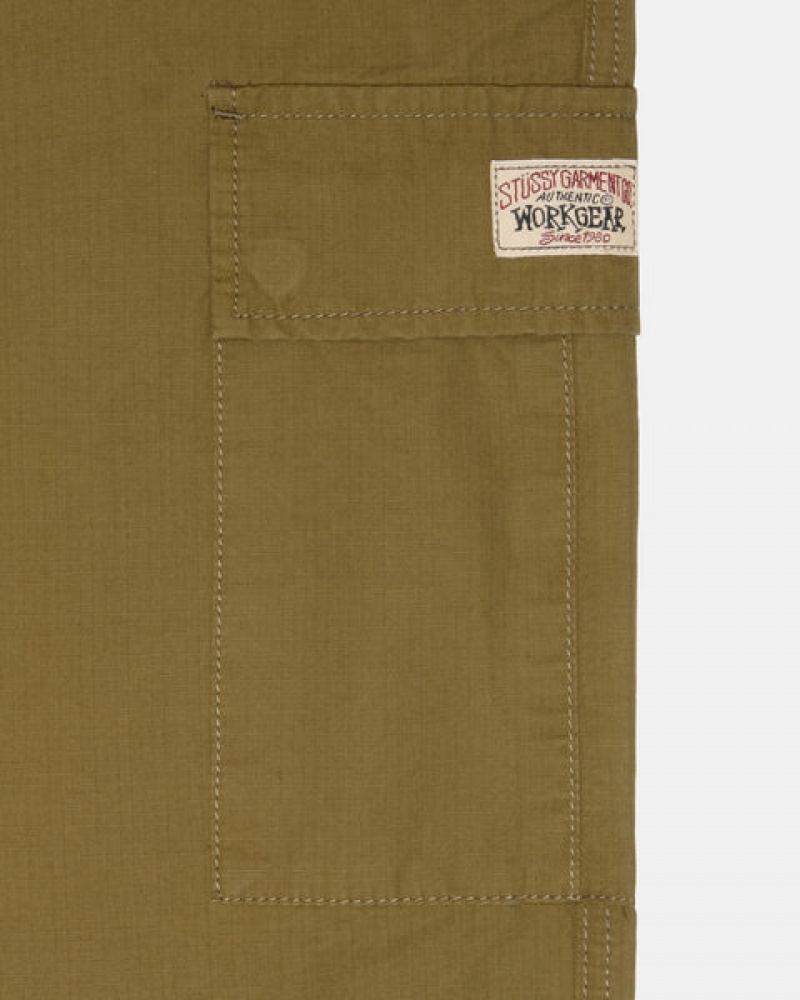 Stussy Beach Pant Ripstop Cargo Men Pants Brown | RLB-3423