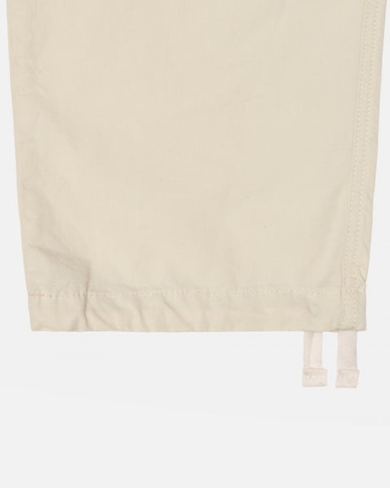 Stussy Beach Pant Ripstop Cargo Women Pants Cream | ZYT-8971