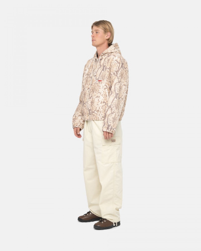 Stussy Beach Pant Ripstop Cargo Women Pants Cream | ZYT-8971