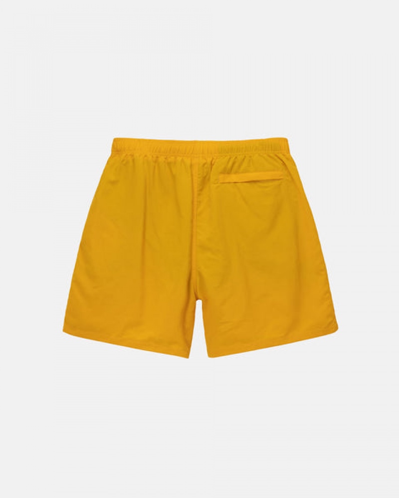 Stussy Big Basic Water Short Men Swimwear Yellow | XGO-2559