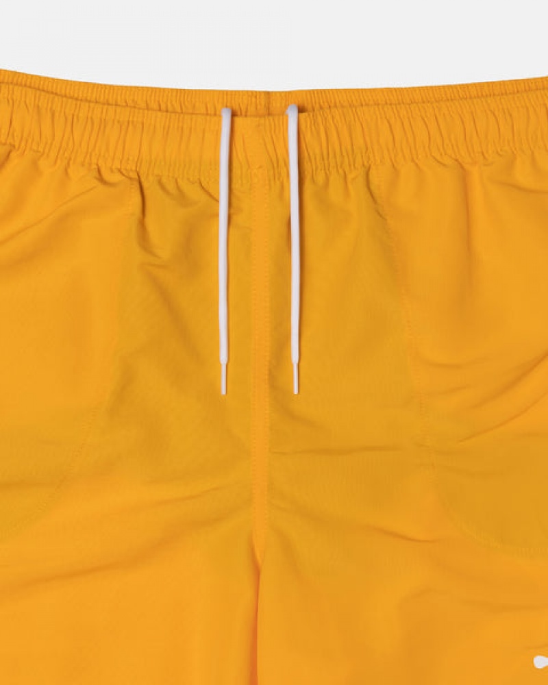 Stussy Big Basic Water Short Men Swimwear Yellow | XGO-2559