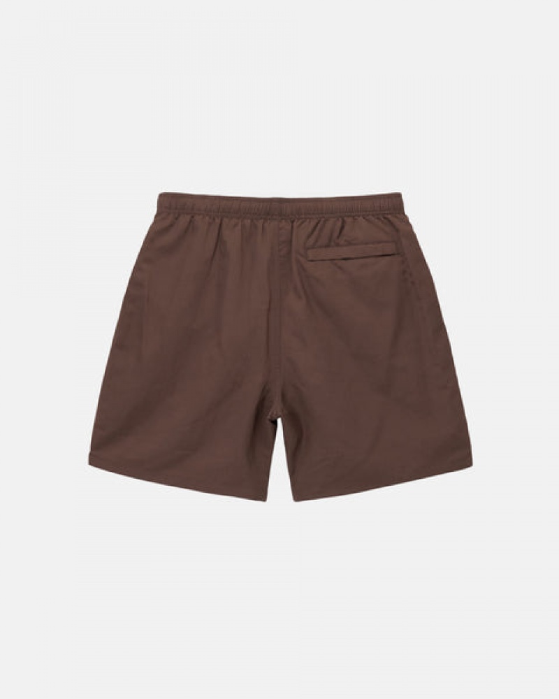 Stussy Big Basic Water Short Men Swimwear Coffee | ZGC-7646