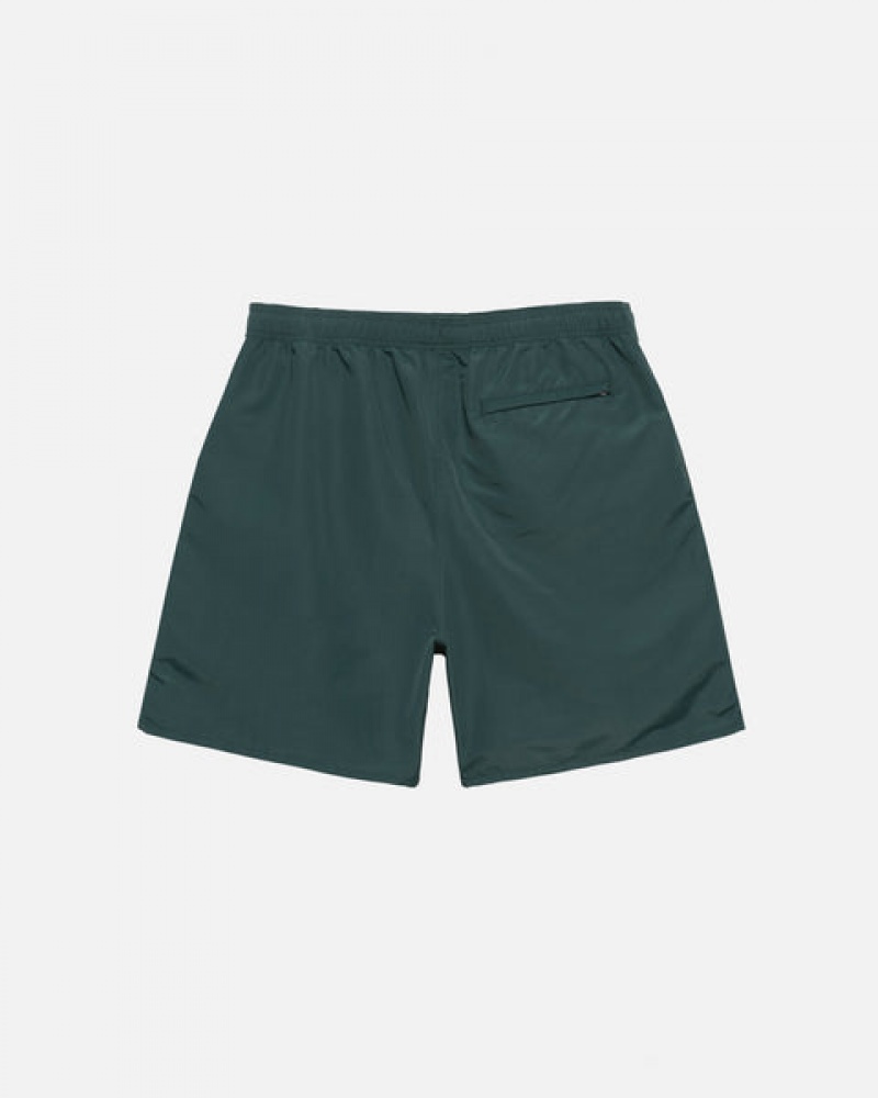 Stussy Big Basic Water Short Men Swimwear Green | URR-6039