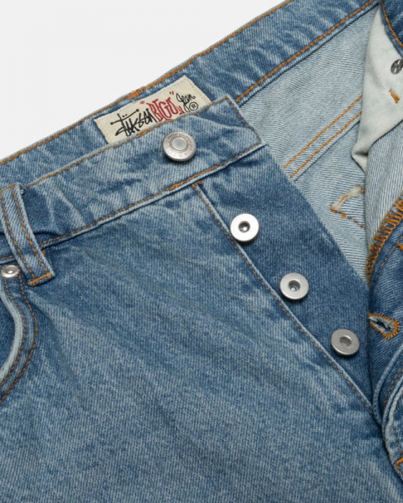 Stussy Big Ol' Jean Denim Men Denim Blue | LIU-9774