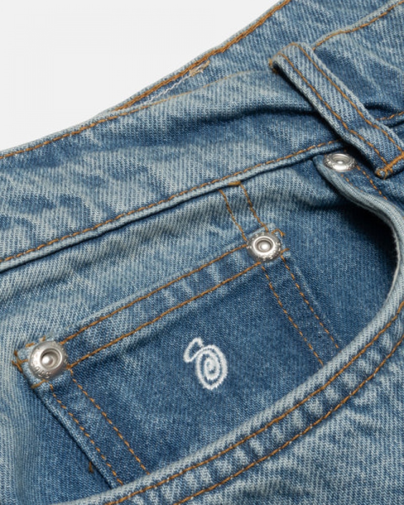 Stussy Big Ol' Jean Denim Men Denim Blue | LIU-9774