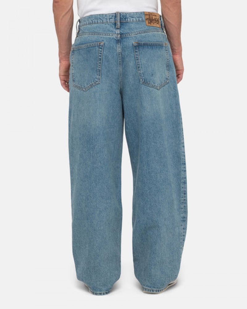 Stussy Big Ol' Jean Denim Men Pants Blue | YWI-0153