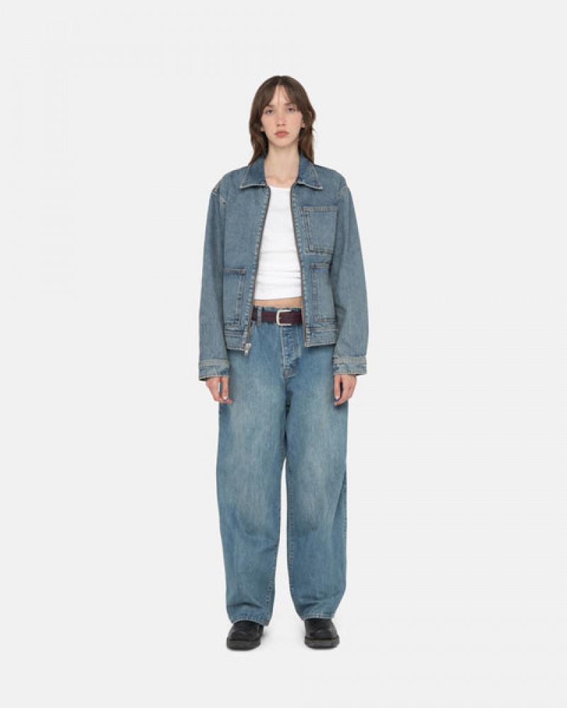 Stussy Big Ol' Jean Denim Men Pants Blue | YWI-0153