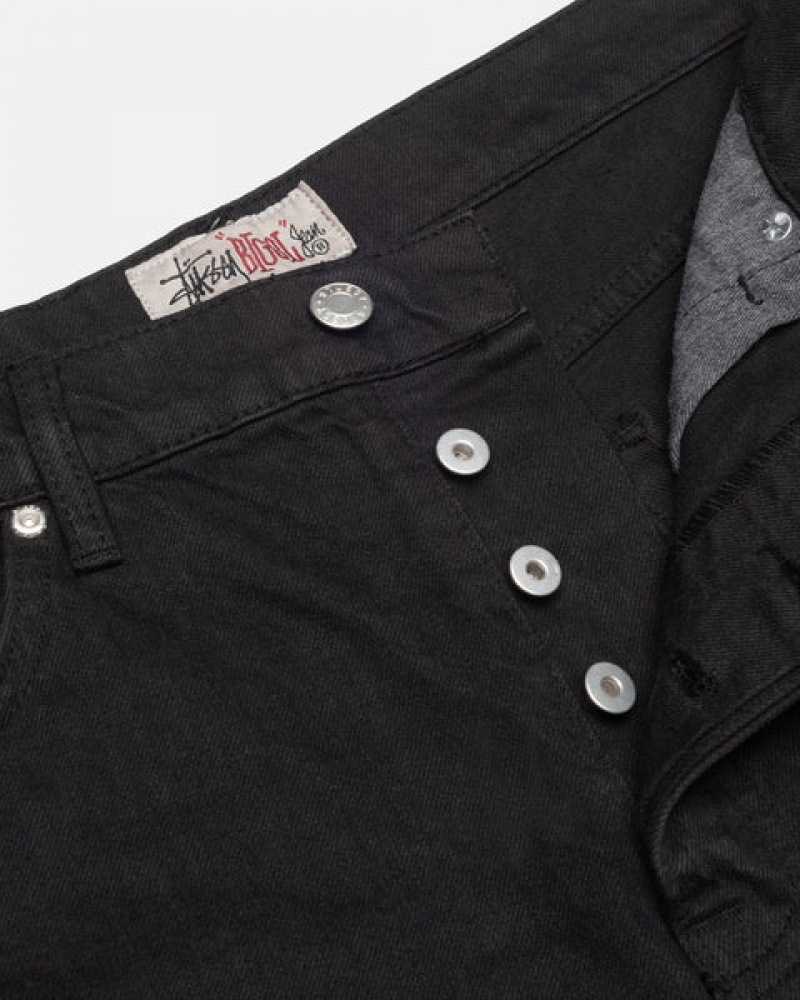 Stussy Big Ol' Jean Overdyed Men Denim Black | JLG-6849