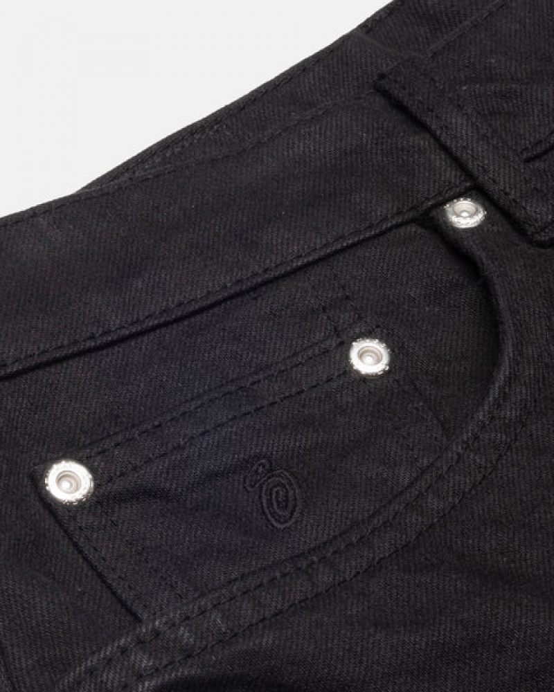 Stussy Big Ol' Jean Overdyed Men Denim Black | JLG-6849