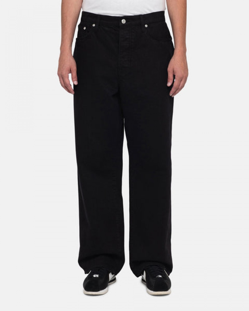 Stussy Big Ol' Jean Overdyed Men Denim Black | JLG-6849