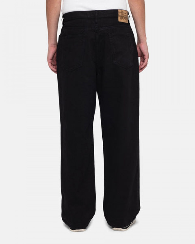 Stussy Big Ol' Jean Overdyed Men Denim Black | JLG-6849